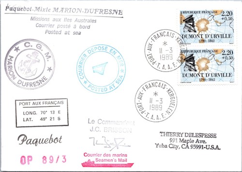 Taaf 1989 marion dufresne - 3.11.1989,