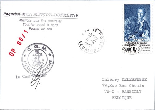 Taaf 1985 marion dufresne - taaf, 12.3.1985