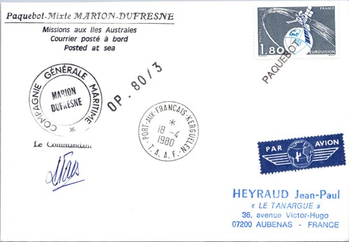 Taaf 1980 marion dufresne - 18.4.1980,