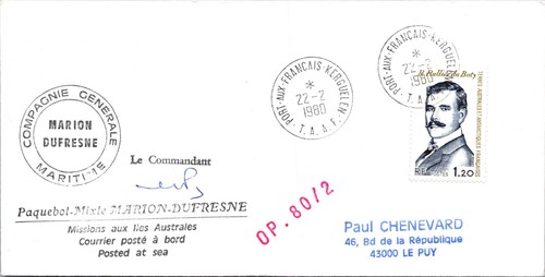 Taaf 1980 marion dufresne - taaf, 22.2.1980