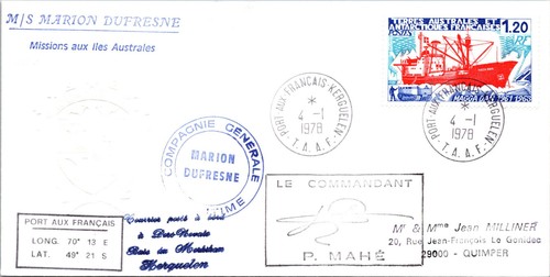 Taaf 1978 marion dufresne - taaf, 4.1.1978