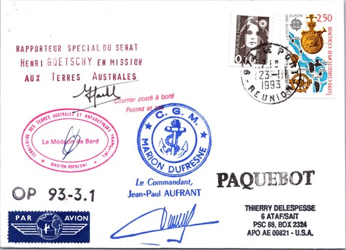 Taaf 1993 marion - taaf, dufresne