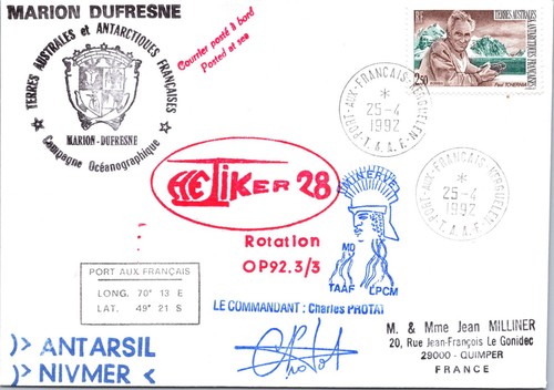 Taaf 1992 marion dufresne - taaf, 25.4.1992